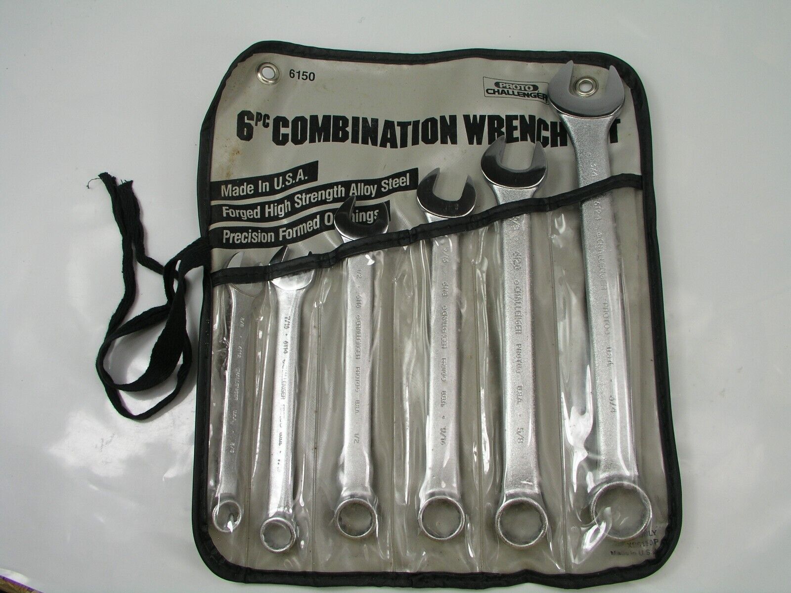 6pc SAE Combination Wrench Set, Proto Challenger 6150 Main Image 6pc SAE 3/8" thru 3/4" Combination Wrench Set Proto Challenger 6150 - Image 1