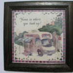 Framed Picture for Camper RV "Home is where you hook up"