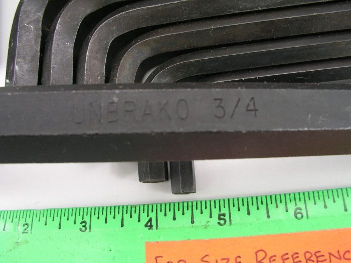 12pc Jumbo Hex Key Wrench Set Unbrako USA 9/64 through 3/4 - Image 2