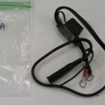 Battery  Power Cord with 2 Pin Flat Connector,  Fused, Yuasa