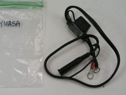 Battery  Power Cord with 2 Pin Flat Connector,  Fused, Yuasa