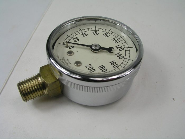 Pressure Gage 0-200PSI, Chrome Case - Image 2