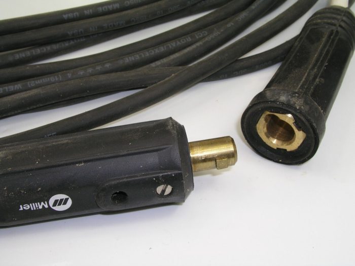 50' Welding Extension Cable with Miller DINs Connectors Excelene USA 4ga  150 amp - Image 2