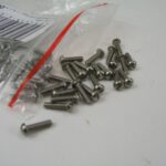 10pcs  #4-48 x 3/8"  Stainless Pan Head Machine Screws
