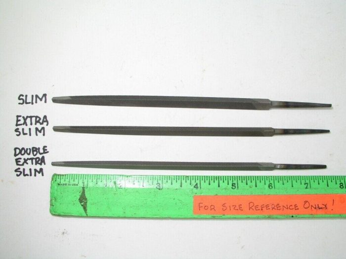 8" Triangle File Slim Black Diamond Nicholson USA - Image 2