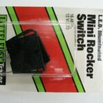12V Mini Illuminated Rocker Switch, Red LED Indicator Light, Little Fuse NOS