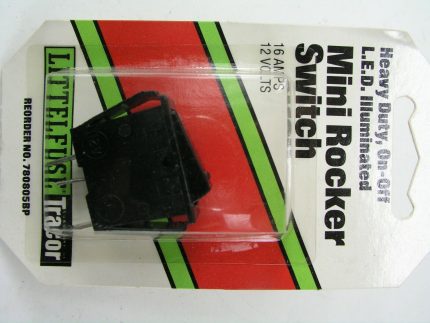 12V Mini Illuminated Rocker Switch, Red LED Indicator Light, Little Fuse NOS
