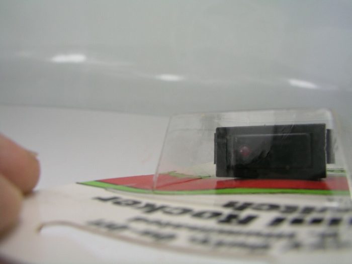 12V Mini Illuminated Rocker Switch, Red LED Indicator Light, Little Fuse NOS - Image 3