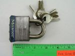 Padlock, Masterlock #5 with 7 keys Blue Master Lock - Image 2