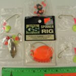 Bait Hooks with Spinners, Walley Trolling Rig, 6pc Lot