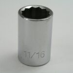 11/16 Socket 1/2" Drive 12pt , SK  Diamond Logo