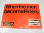 Vintage 1982 Champion Plugs Motorcycle Racing Calendar good for 2027