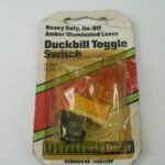 12v Toggle Switch, Amber Illuminated, Little Fuse, Short Handle