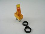 12v Toggle Switch, Amber Illuminated, Little Fuse, Short Handle - Image 3