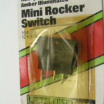 12v Illuminated Rocker Switch, Amber, 16A, Little Fuse USA NOS