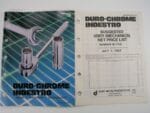 Vintage 1982 Duro-Chrome Indestro Tool Catalog with 1987 Price List