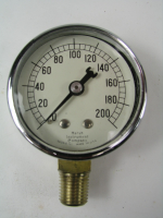 Pressure Gage 0-200PSI, Chrome Case