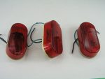 3pc Red Marker Running Lights Bargeman