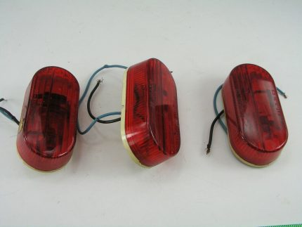 3pc Red Marker Running Lights Bargeman