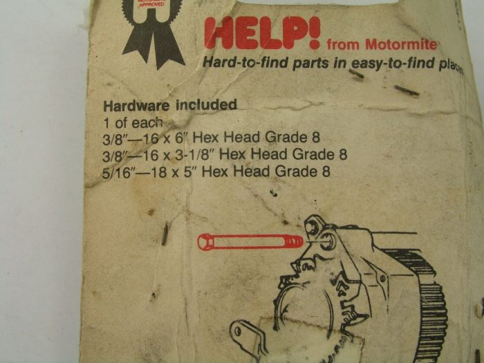 3pc Alternator Bolt Set 45631 - Image 2