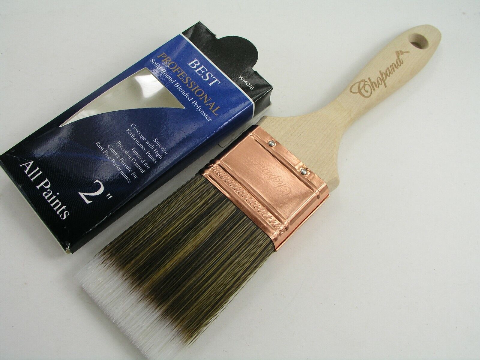 2" Blended Polyester Paint Brush, Chopand, for All Paints Wood Handle Gallery Image 0 2" Blended Polyester Paint Brush, Chopand, for All Paints Wood Handle - Image 2