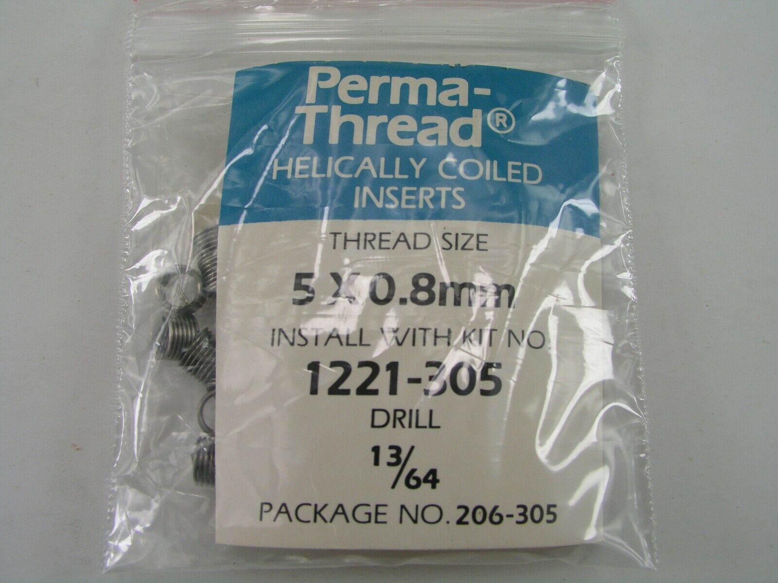 5M-0.80 Thread Repair Inserts, Perma-Thread    Main Image 5M-0.80 Thread Repair Inserts, Perma-Thread - Image 1