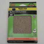 15pcs 1/4 Sheet 60 Grit Sandpaper, Gator