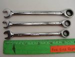 3pc Combination Ratcheting Gear Wrench Set Husky 10mm 9mm 8mm
