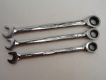 3pc Combination Ratcheting Gear Wrench Set Husky 10mm 9mm 8mm - Image 3