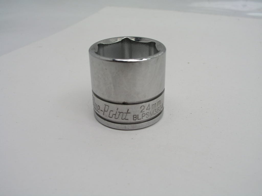 OLYMPUS DIGITAL CAMERA 24mm 3/8" Drive 6pt Socket, Blue Point BLPSM3824 - Image 1