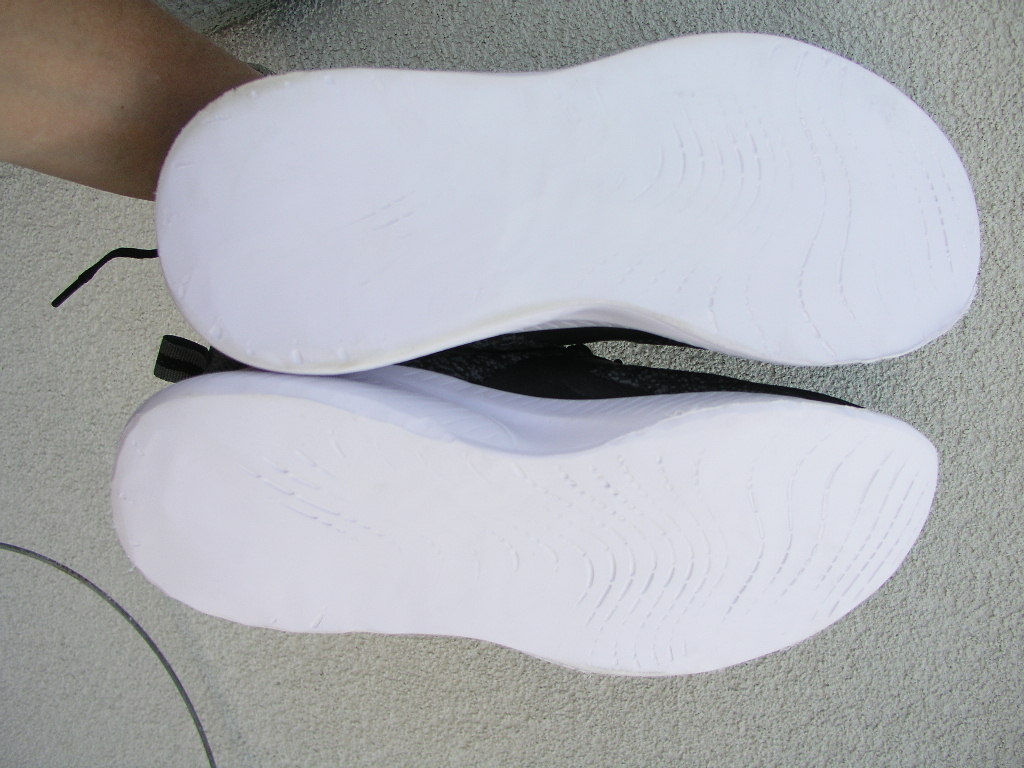 soles prepared for glue
