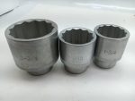3pc Lot   1" Drive 12pt Sockets