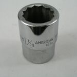 1-1/16"   3/4" Drive 12pt Socket, American Forge