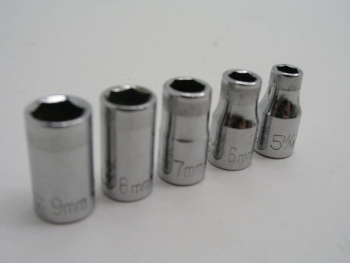 5pc Lot 1/4" Drive  6pt  Metric Craftsman Sockets 5-9mm - Image 3