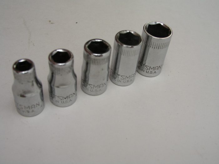 5pc Lot 1/4" Drive  6pt  Metric Craftsman Sockets 5-9mm - Image 4