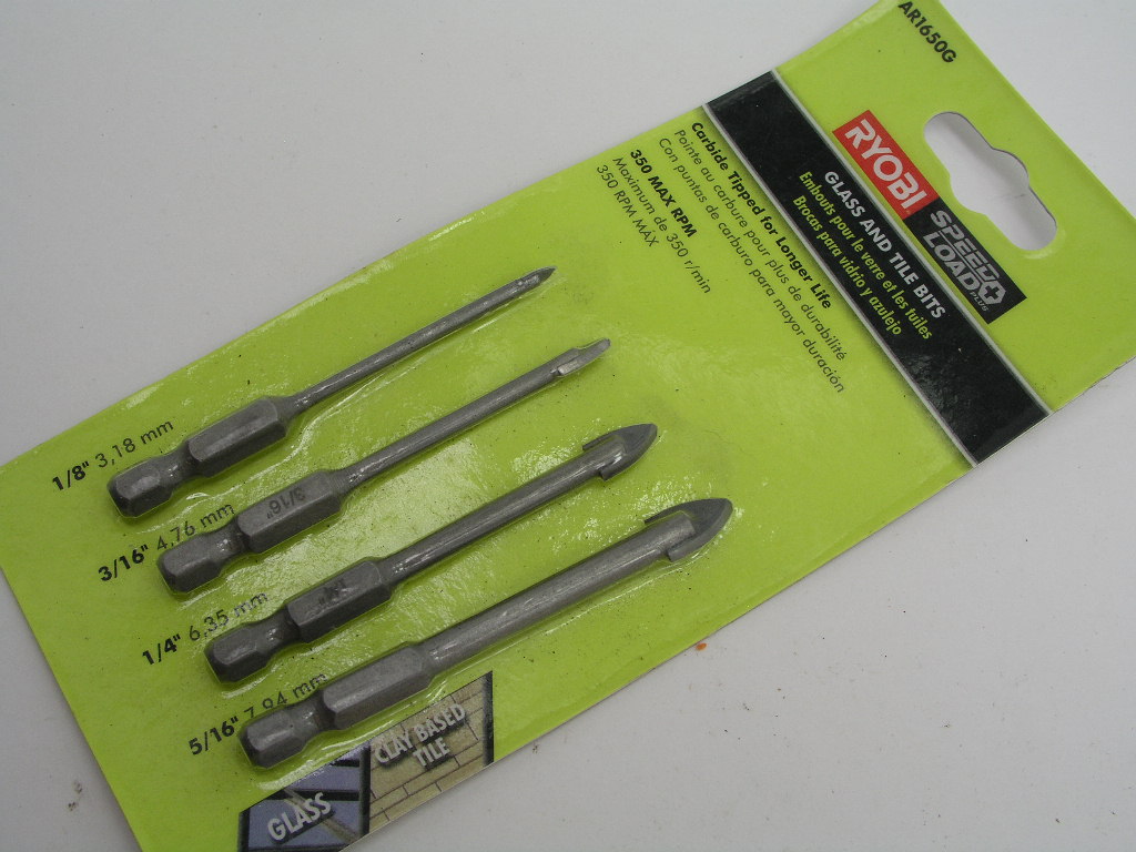 OLYMPUS DIGITAL CAMERA Ryobi Glass & Tile Carbide Drill Bit Set AR1650G  1/8"- 5/16" - Image 1