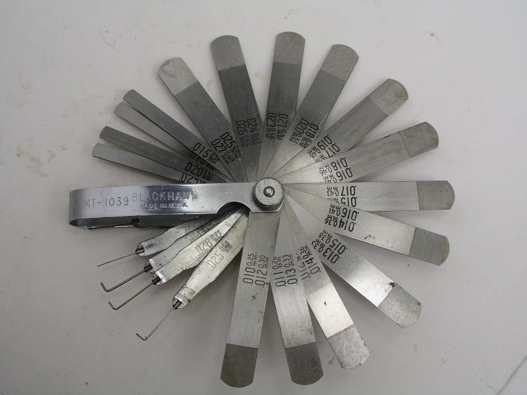 OLYMPUS DIGITAL CAMERA Go No Go Feeler Gauge Set with Spark Plug Gapper Blackhawk MT-1039 Lot X - Image 1