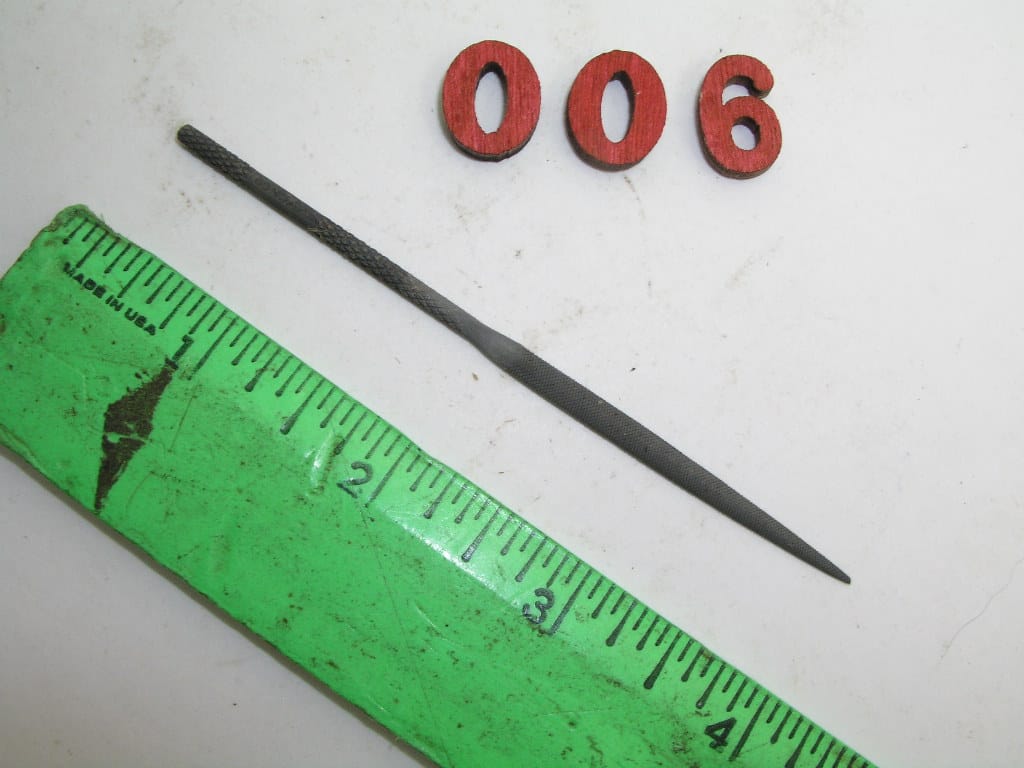 OLYMPUS DIGITAL CAMERA Half Round Taper Needle File Cut #0 CN Co, lot 006 - Image 1