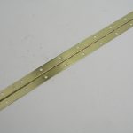 17" Brass Plated Steel Continuous Piano Hinge with 90 Degree Inside Stop