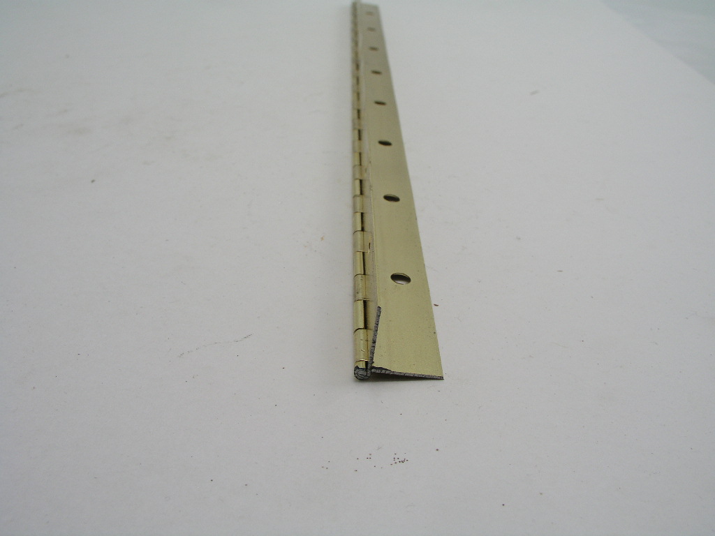 OLYMPUS DIGITAL CAMERA 17" Brass Plated Steel Continuous Piano Hinge with 90 Degree Inside Stop - Image 4