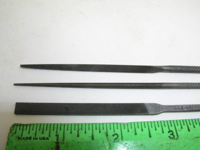 3pcs Round Flat Triangle Tapered Needle Files Cut #4 AM Swiss, Lot L - Image 2