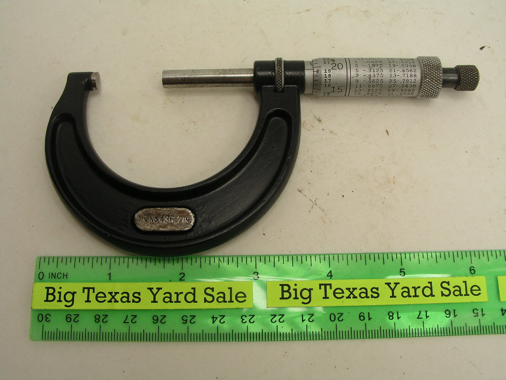 OLYMPUS DIGITAL CAMERA 1-2" Micrometer Starrett #436 - Image 1