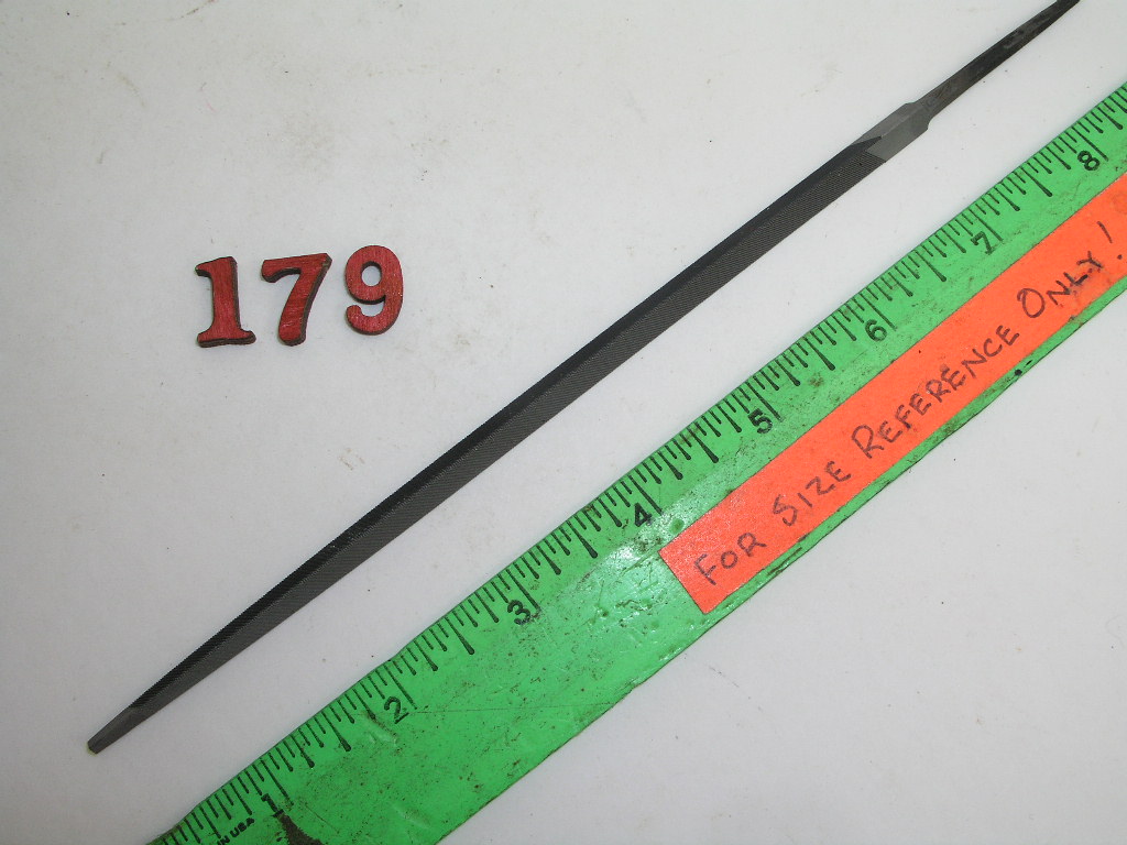 OLYMPUS DIGITAL CAMERA 7" Triangle Double Extra Slim Taper File Atkins USA - Image 1