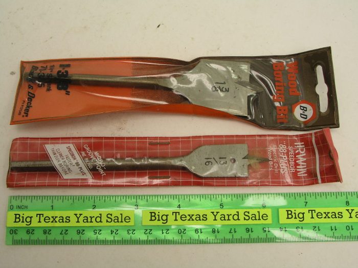 2pc Spade Drill Lot Irwin B&D - Image 1