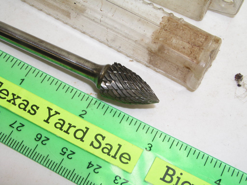 OLYMPUS DIGITAL CAMERA 1/4" Shank Carbide Bur Flame Shape - Image 1