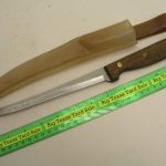 Old Homestead Filet Knife Stainless Wood Handle and Belt Sheath