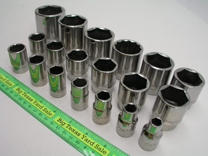 19pc Matco 1/2" Drive Inch Size Socket Set - Image 2