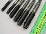 6pc Matco Inch Size Tap Lot 5/16"-9/16"