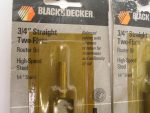 3pcs 3/4" Straight Router Bits with 1/4" Shank Black & Decker B&D U58997 - Image 2