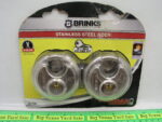 2pcs Stainless Steel Round Body Pad Locks Keyed Alike Brinks 663-70201